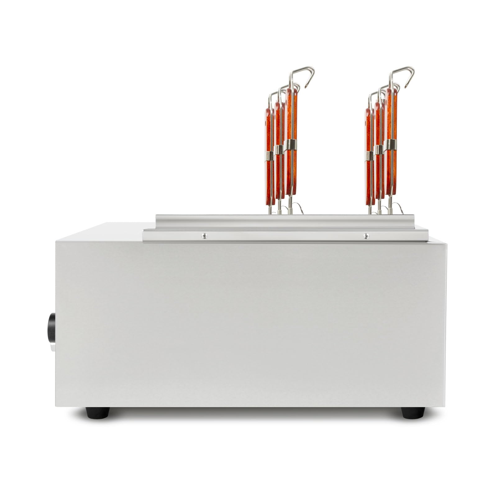 VERTES Cuocipasta Professionale in Acciaio Inox, Elettrico, 3x 1700W, 3 Vasche di Cottura Separate da 6 Litri ciascuna, 6 Cestelli per la Pasta, 3x Rubinetto di Scarico, 3x Impostazione Temperatura