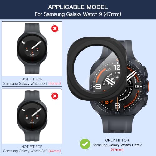 Diruite 2 szt. Etui Ochronny do Samsung Galaxy Watch Ultra 2 47mm