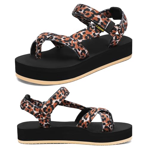 Image of Sport Walking Water Sandals for Women with Arch Support & Adjustable Straps Platform Sandals Women Height Increase