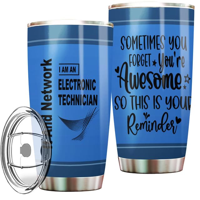 It And Network Electronic Technician Tumbler Stainless Steel 20oz Funny Gifts Bulks For Office Women Men Work Friends