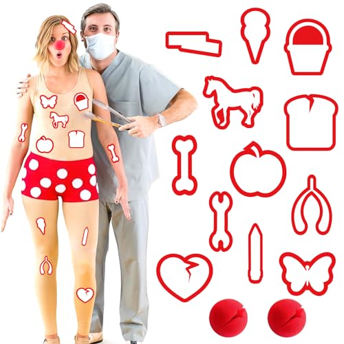 AMUHUA Halloween Costume Board Game Stickers with Noses - Last-Minute