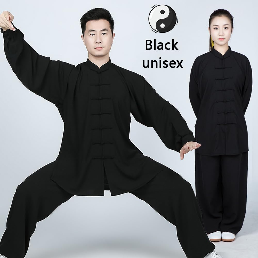 Unisex Tai Chi Sciolto Abbigliamento per l'Uomo Uniforme Abito A Due Pezzi Sottile e Traspirante