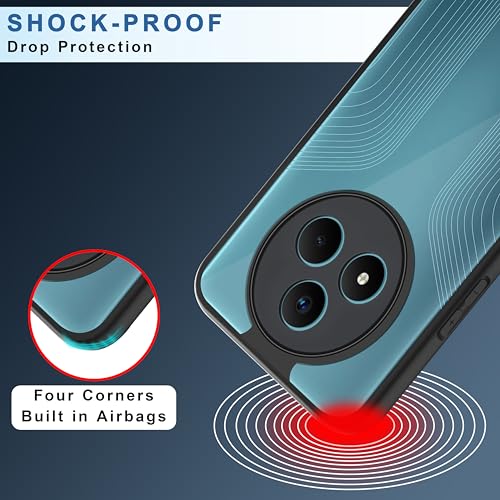 Image of CEDO Backcover for Realme Narzo 80 Pro (5G) | Camera Protection Bump Shockproof Edge | Ultra Hybrid Transparent Acrylic Clear TPU+PC Hard Backcase Cover (Black)