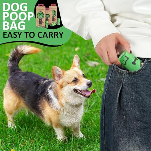 Image of MEADOWS & MUTTS Dog Poop Bags - 120 Count Compostable Biodegradable Plant Based Pet Waste Bags | Leak Proof Extra Thick | Lavender Scented Eco-Friendly Puppy Poop Bags