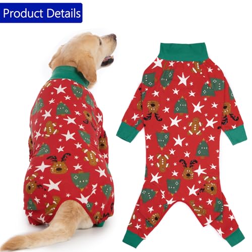 Image of kzrfojy Dog Recovery Suit for Dogs After Surgery Female Male Medium Large Dog Neuter Spay Onesie for Shedding Prevent Licking Surgical Wound Dog Cone Alternative