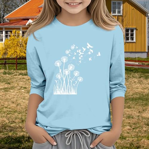 Big Girls Crop Tops Sleeve Tops Crew Neck Shirt Casual Athletic Tops Patterned Black Crop Top for Kids Girls 10to124