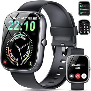 Smartwatch Herren Damen, 1.91″ HD Smartwatch Damen mit Telefonfunktion, Smart Watch Fitnessuhr 110+ Sportmodi, IP68 Wasserdicht, Sportuhr mit Herzfrequenz Schlafmonitor Schrittzähler, für Android iOS