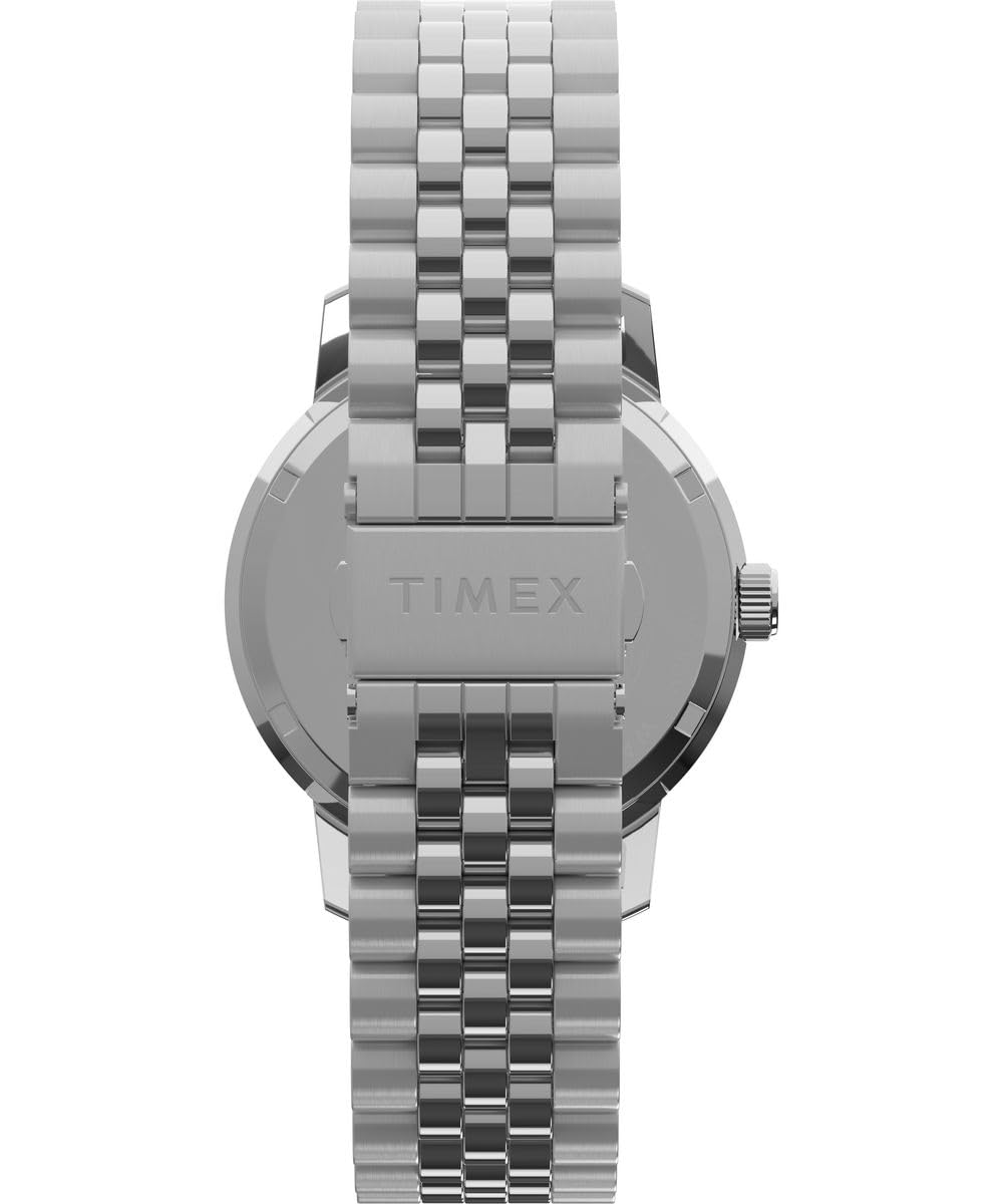 Timex Marlin TW2Y47900 - Orologio GMT al quarzo da Uomo, 40 mm, cinturino in Pelle blu Con quadrante blu e cassa in Acciaio INOX