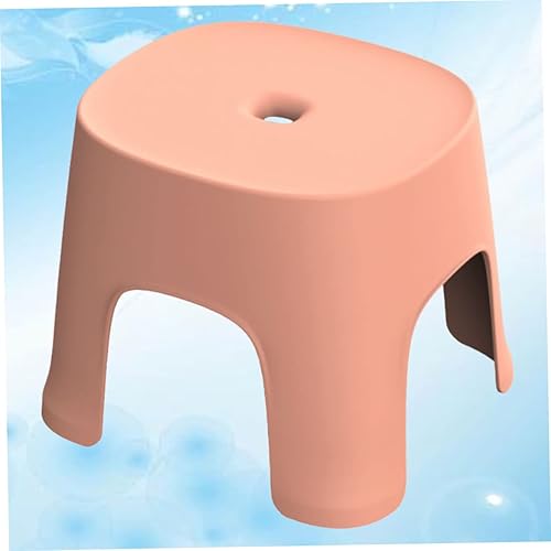 Miniatura 32 de 1 taburete pequeño para el hogar, ligero y multiuso, cambiador de zapatos, para baño, cocina, niños y niñas, diseño de plástico negro