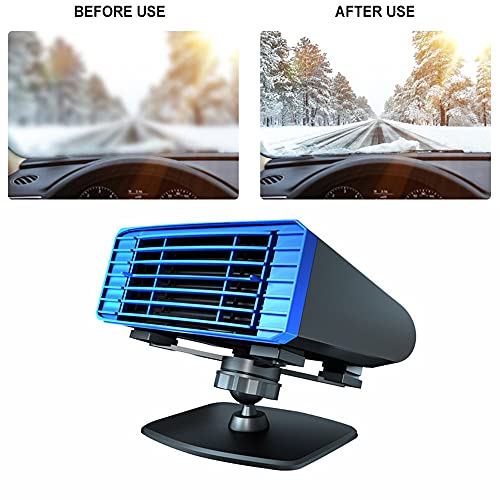 Machswon H846999CTOJ For Summer & Winter Portable Cooling Fan Car Windshield Demister Window Defroster 360° Rotatable 12V 12W Car Heater thumb #1