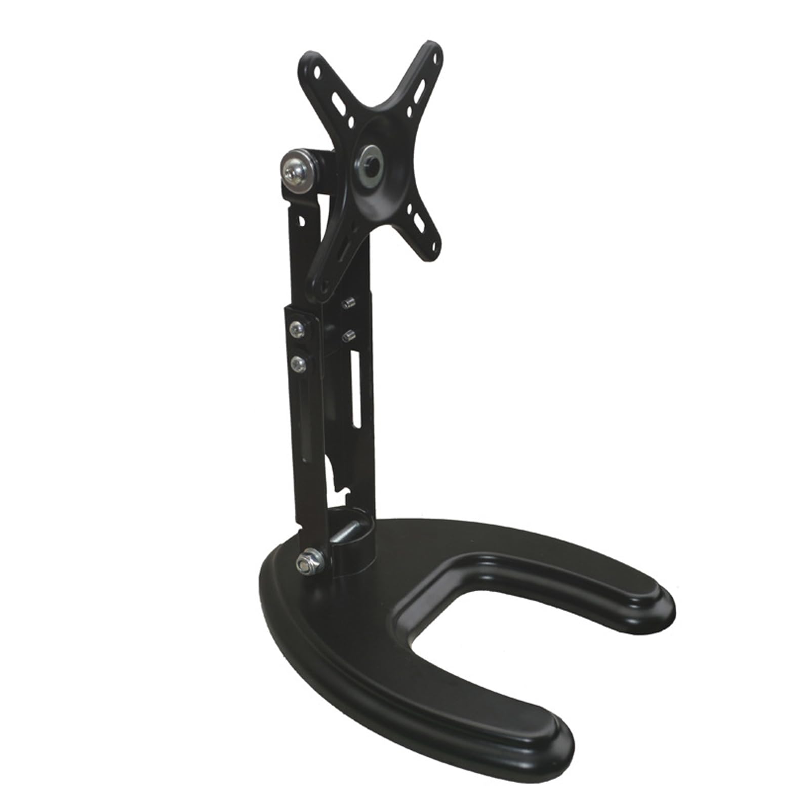 Generico Supporto in plastica per Monitor da 10-27 Pollici Staffa da Tavolo Base Regolabile con Rotazione a 360 Forte capacità carico Supporto da Tavolo Rotante in Metallo