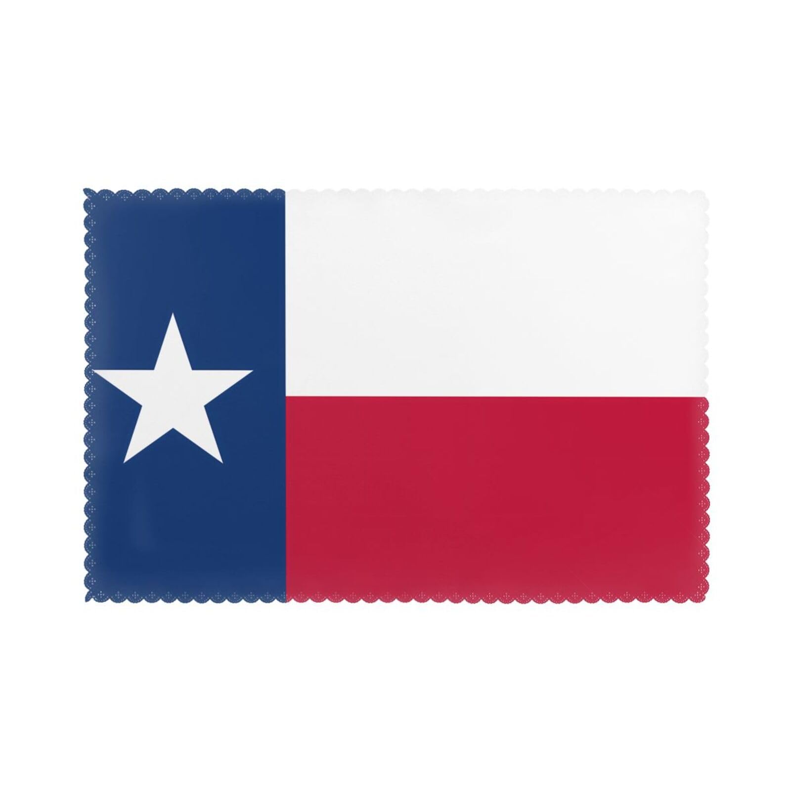 Flag of Texas Placemat set of 6, oil-proof, washable, suitable for kitchen, restaurant, party, etc.