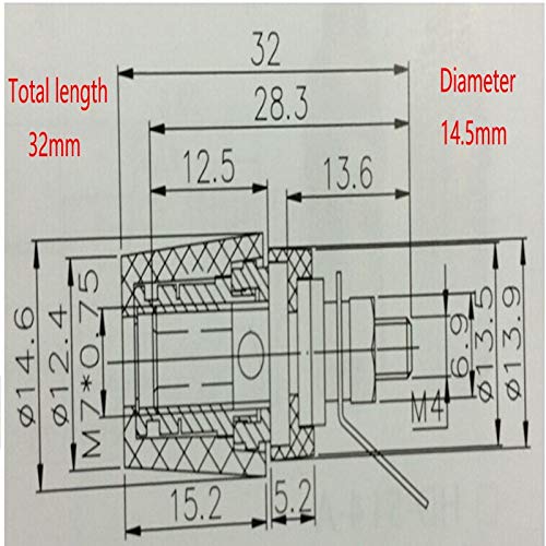 Davitu 40pcs/lot 300 pure copper binding post anti-oxidation crystal audio terminal block speaker terminal block speaker wire column - (Color: black)
