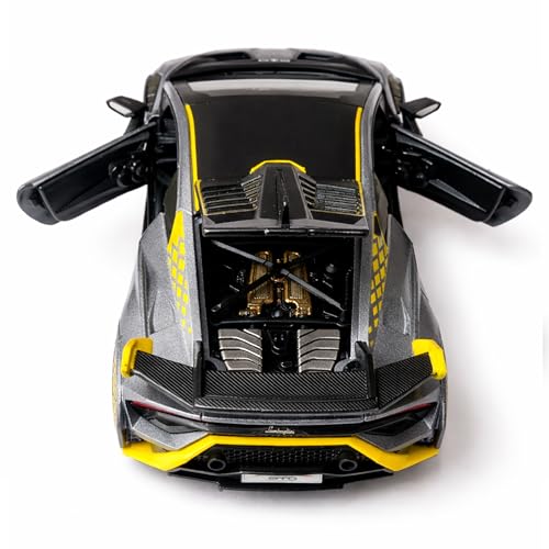 Image of Diecast Toy Cars for Kids & Collectors| 1:32 Scale | Pull Back Action Metal Model Car | Premium Detailing, Authentic Design, Sturdy Build | Gift Toy Car (Lamborghinin Huracan STO)