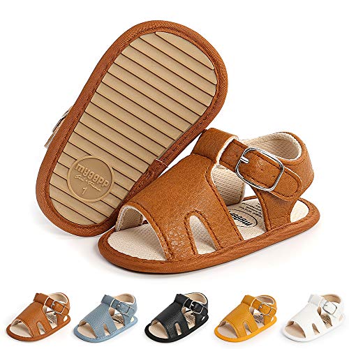 Miamooi infant baby boys girls Summer Beach Sandals Non Slip Soft Rubber Sole Toddler Outdoor Closed-Toe First Walker Shoes