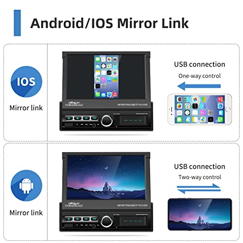 Autoradio 1 Din Touch Screen HD 7 Pollici