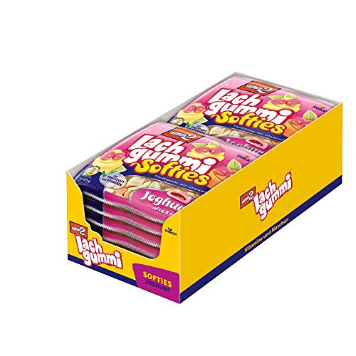 nimm2 Lachgummi Softies Joghurt (15 x 225g) / Fruchtgummi mit Fruchtsaft und Vitaminen
