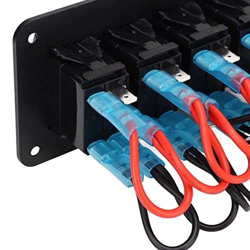 Panneau d'interrupteurs à bascule 5 gangs double USB voltmètre LED accessoire bateau - 4
