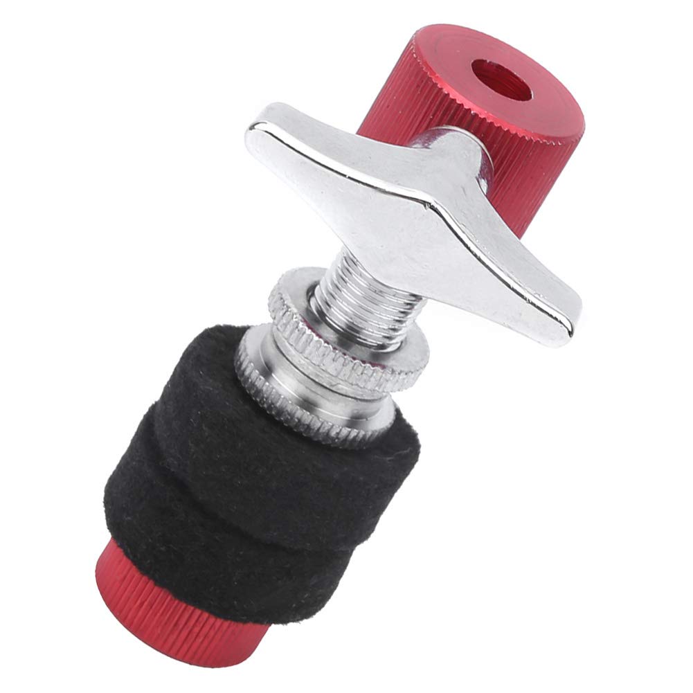 RiToEasysports Hi Hat Pochette de rangement pour bassin Hi-Hat en métal avec support de batterie Rouge Noir
