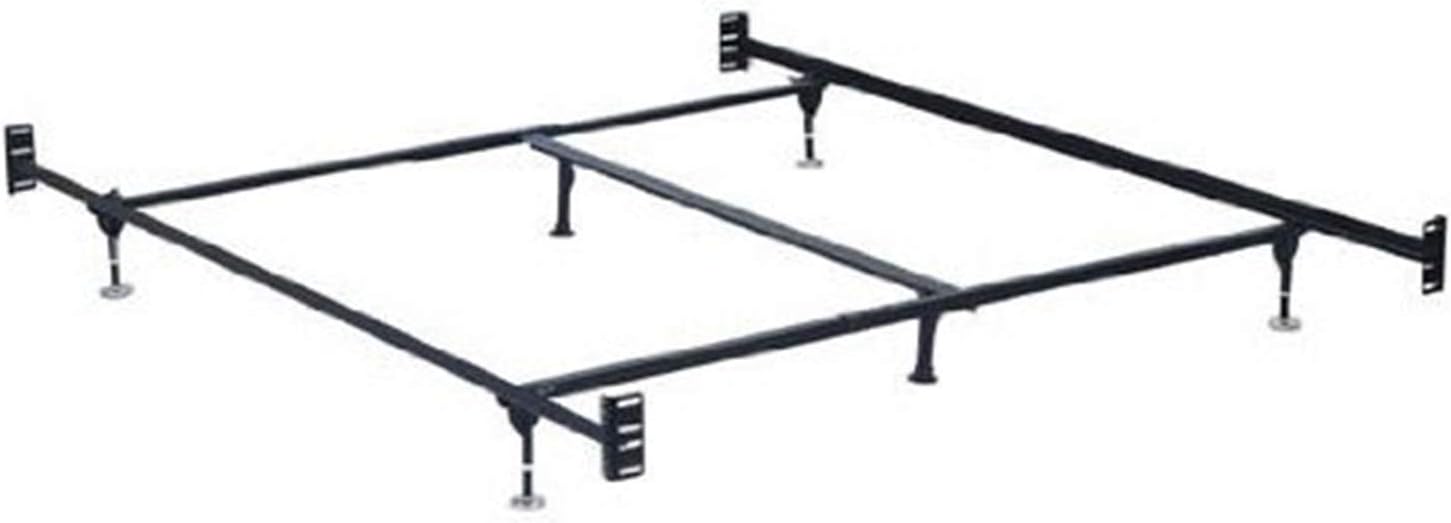 Hollywood Bed Frames Bed Frame with Headboard/Footboard Attachment/6 Legs and Adjustable Glides
