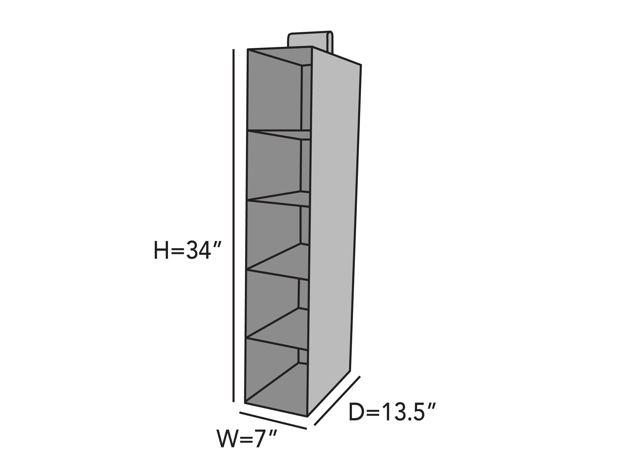 Covermates Keepsakes Hanging Shoe Organizer Set - Heavy Duty Material, Sturdy Interior Shelves, Includes Trays with Dividers - Closet Storage, Red Heather