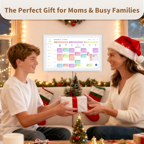 Canupdog 15.6 Inch Digital Calendar, Electronic Planner & Chore Chart with 1920x1080P IPS Touchscreen, Task Rewards System, Interactive Display for Family Schedules, Christmas Gifts for Women Mom - Image 3