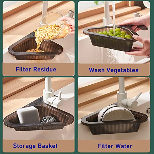 Yobeyi SCG-01 3 Pack Sink Basket For Kitchen,Adjustable Corner Kitchen Sink Strainer Basket thumb #1