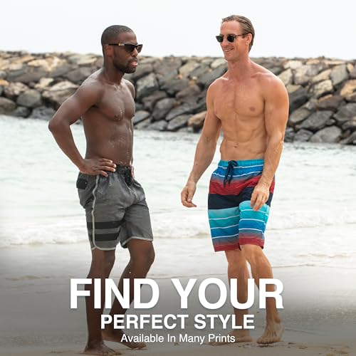 Image of Kanu Surf Men's Big Viper Extended Size Stripe Swim Trunk