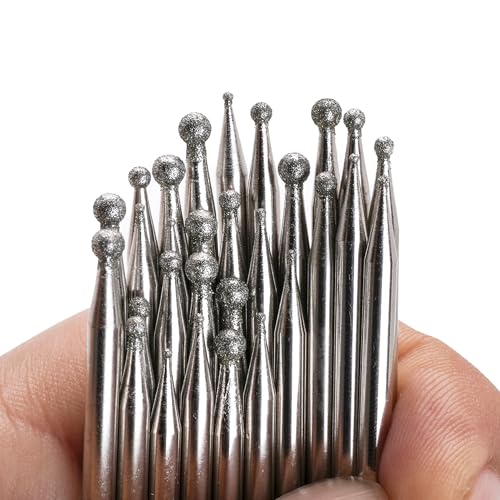 ILOVETOOL Juego de Fresas Diamante Bolas 1-3mm 30 Piezas miniatura 2