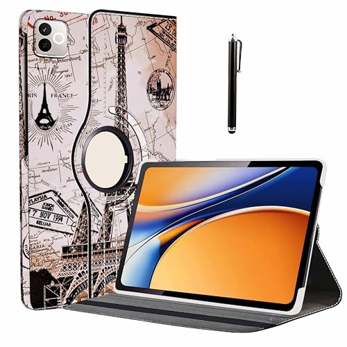 ProElite Cover for Realme Pad 3 11.6 inch 2026 Case Cover, 360 Rotatable Smart Flip Case Cover for Realme Pad 3 11.6 inch 2026 Tablet with Stylus Pen, Eiffel