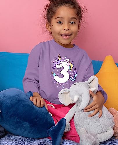 Unicorn 3rd Birthday Shirts for Toddler Girls Outfit 3 Year Old Third Three Shirt4