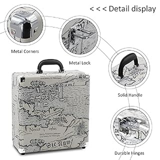 Étui de Rangement pour disques vinyles, étui de Transport Portable pour Plus de 30 Albums vinyles (Carte) - Les Beatles, Paul McCartney, John Lennon, RIngo Starr, George Harrison Étui de Rangement pour disques vinyles, étui de Transport Portable pour Plus de 30 Albums vinyles (Carte) – Image 2