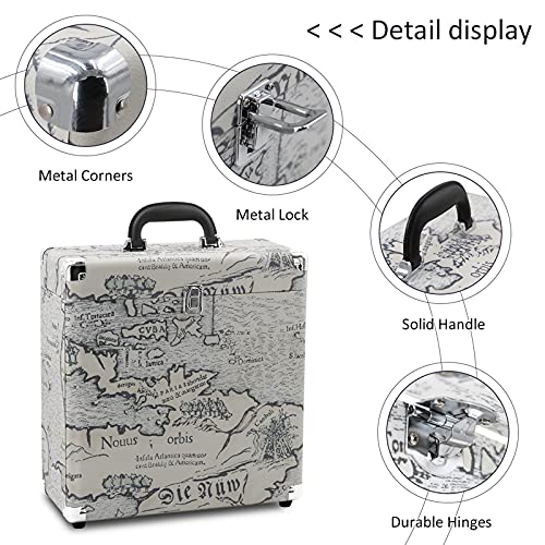 Étui de Rangement pour disques vinyles, étui de Transport Portable pour Plus de 30 Albums vinyles (Carte) - Les Beatles, Paul McCartney, John Lennon, RIngo Starr, George Harrison Étui de Rangement pour disques vinyles, étui de Transport Portable pour Plus de 30 Albums vinyles (Carte) – Image 3