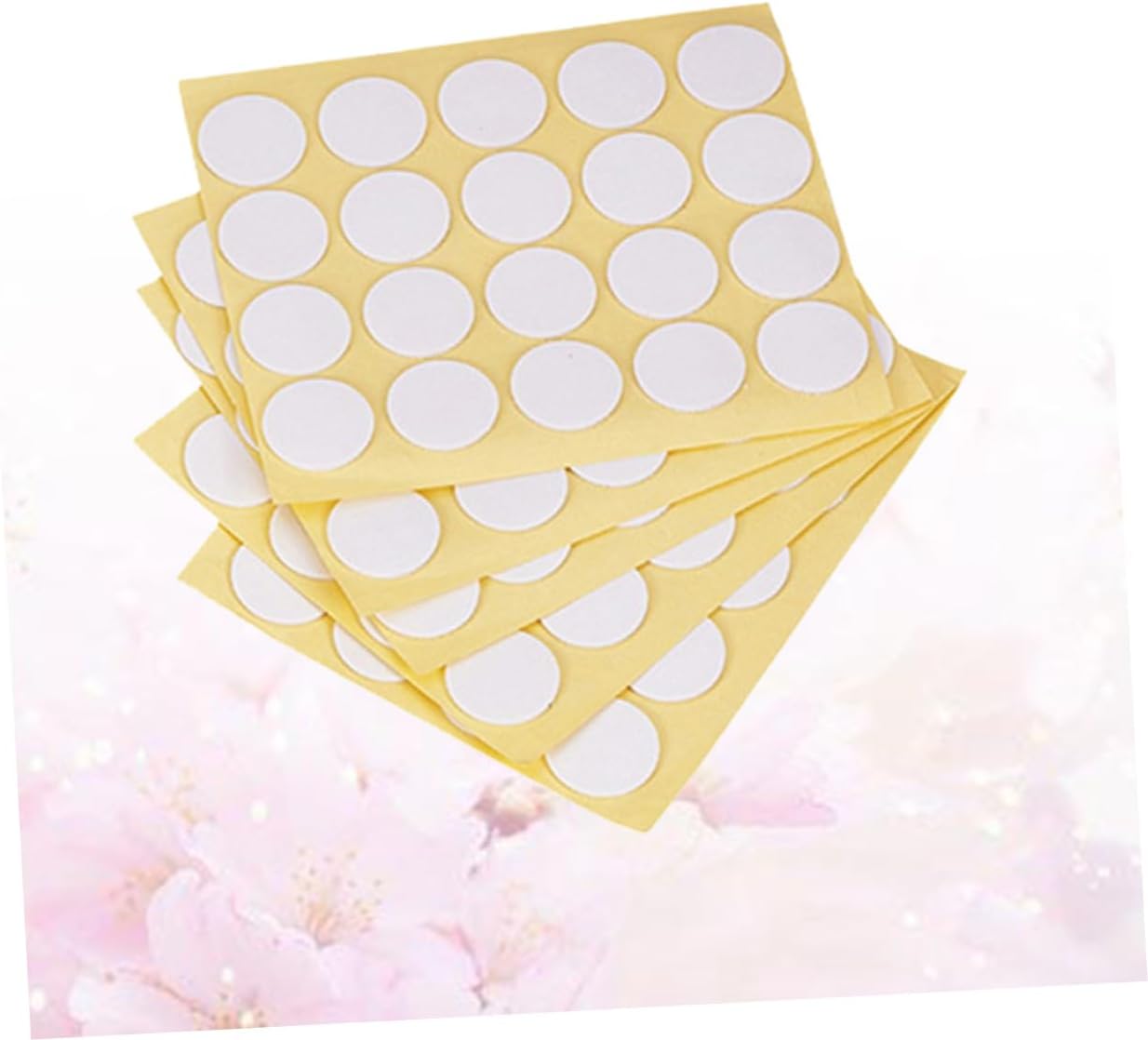 Lurrose 600pcs Double-Sided Adhesive Dots Yellow Stickers for Candle Wick Fixation Easy to Use No for Candle Making and Home Craft Projects