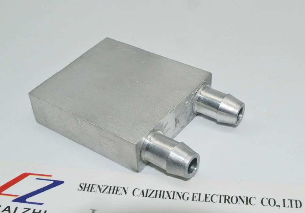 Easy Electronics Silver - Aluminum Water Cooling Block Liquid Cooler Waterblock Radiator for GPU CPU Cooling (40x40x12mm)