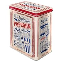 Nostalgic-Art Retro Vorratsdose L, 3 l, Popcorn – Geschenk-Idee für Diner-Fans, Große Blech-Dose, Vintage Design