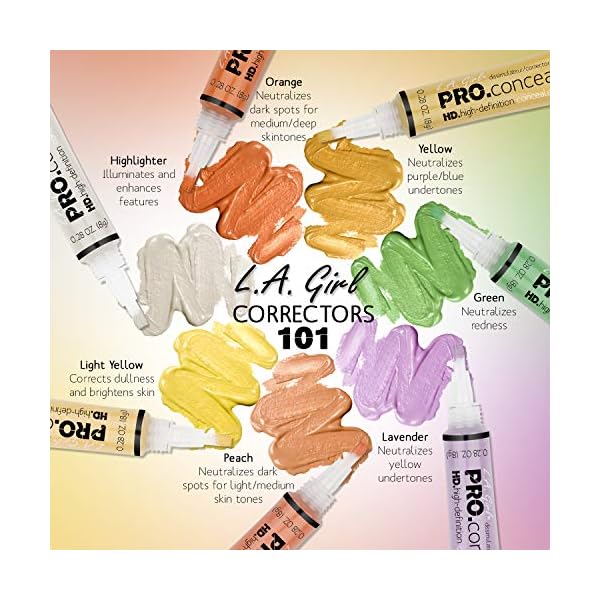 LA-Girl-Pro-Conceal-HD-Concealer-Peach-Corrector-028-Ounce L.A. Girl Pro Conceal HD Concealer, Peach Corrector, 0.28 Ounce