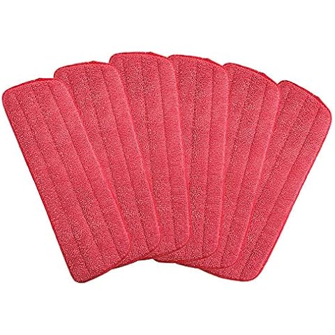 Microfiber Mop Replacement Pads for Wet/Dry Mop Floor Cleaning Pad Fit All Spray Mops (6 Pack) Cover
