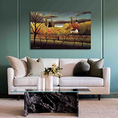 "Landschap met boer" door Henri Rousseau Schilderij Canvasafdrukken Voor Muur Foto's Thuis Woonkamer Decoratie Moderne Keuken Muurkunst voor Slaapkamerdecoratie (45x72cm, niet ingelijst) - Image 5