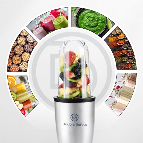 Image of Nutri Go 500W Nutri Blender For Juicing, Mixing & Blending | 2 Jars With Sipper | Juicer Mixer Grinder & Smoothie Maker for Kitchen | SS Blade, 2-Year Warranty (Pastel Silver)