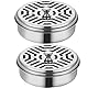 2 Pack Tragbarer Mückenspulenhalter, Mückenräucherbox Sandalholzhalter, Feuerfeste Raucherbrenner Für Home Office Camping