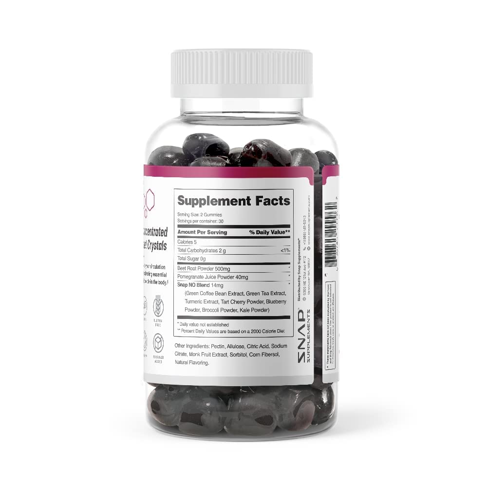 Buy Sugar Free Nitric Oxide Beet Root Gummies Heart Health, Energy