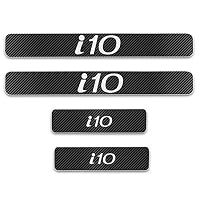 YJTYC 4 Pièces Protection Seuil de Porte de Voiture pour Hyundai I10 I20 I30 I40 Ix20 Ix35, Fibre de Carbone Autocollant Pédale Style Accessoire,A Blue