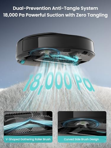 Image of Lefant Robot Vacuum and Mop, 18000Pa Suction, PSD 2.0 Obstacle Avoidance, All-in-One Robot Vacuum 120 Day Self-Emptying, Self Cleaning Mop, Auto Drying, Supports 2.4G /5G WiFi, M5 Pro