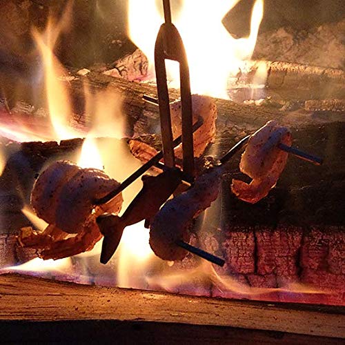 Firebuggz Fishing Pole Campfire Cooking Roaster, Red, Funny Hot Dog And Marshmallow Campfire Roasters #TOP5
