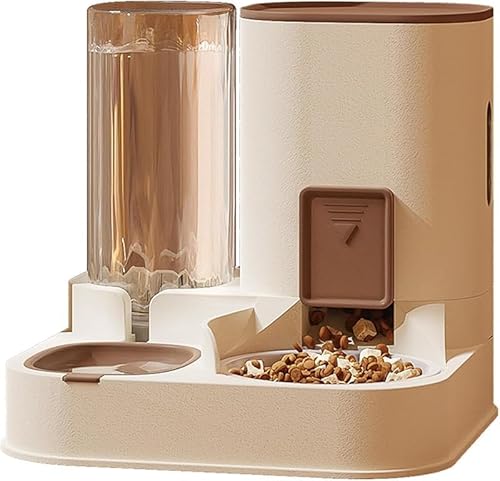 Nozuma ペットオートフィーダー 猫犬多頭飼い対応 遠隔操作 給水器一体型 取り外し可能全体水洗い 透明視窗 電源不要 (ブルー) ネコイヌ用餌やり器