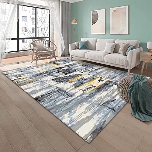 Tapis salon design moderne 70x140cm anti-salissure entrée