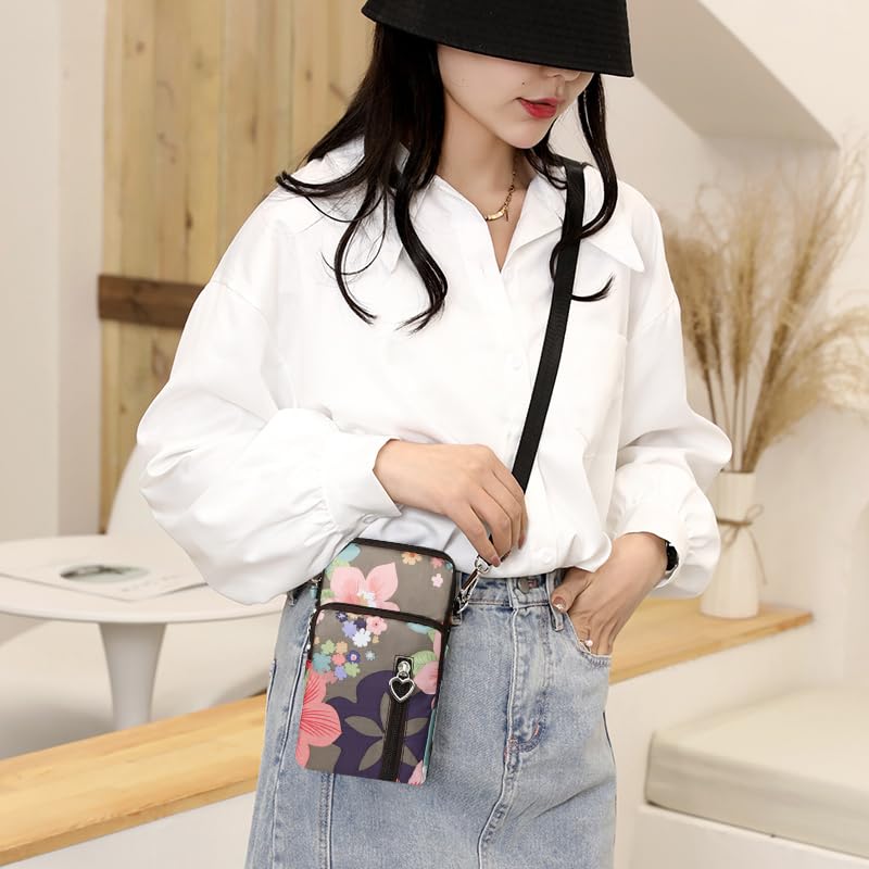 Image of JANKS Small Crossbody Bag for Women - Mini Phone Purses with Crossbody Strap and Wallet - Nylon Arm Bag