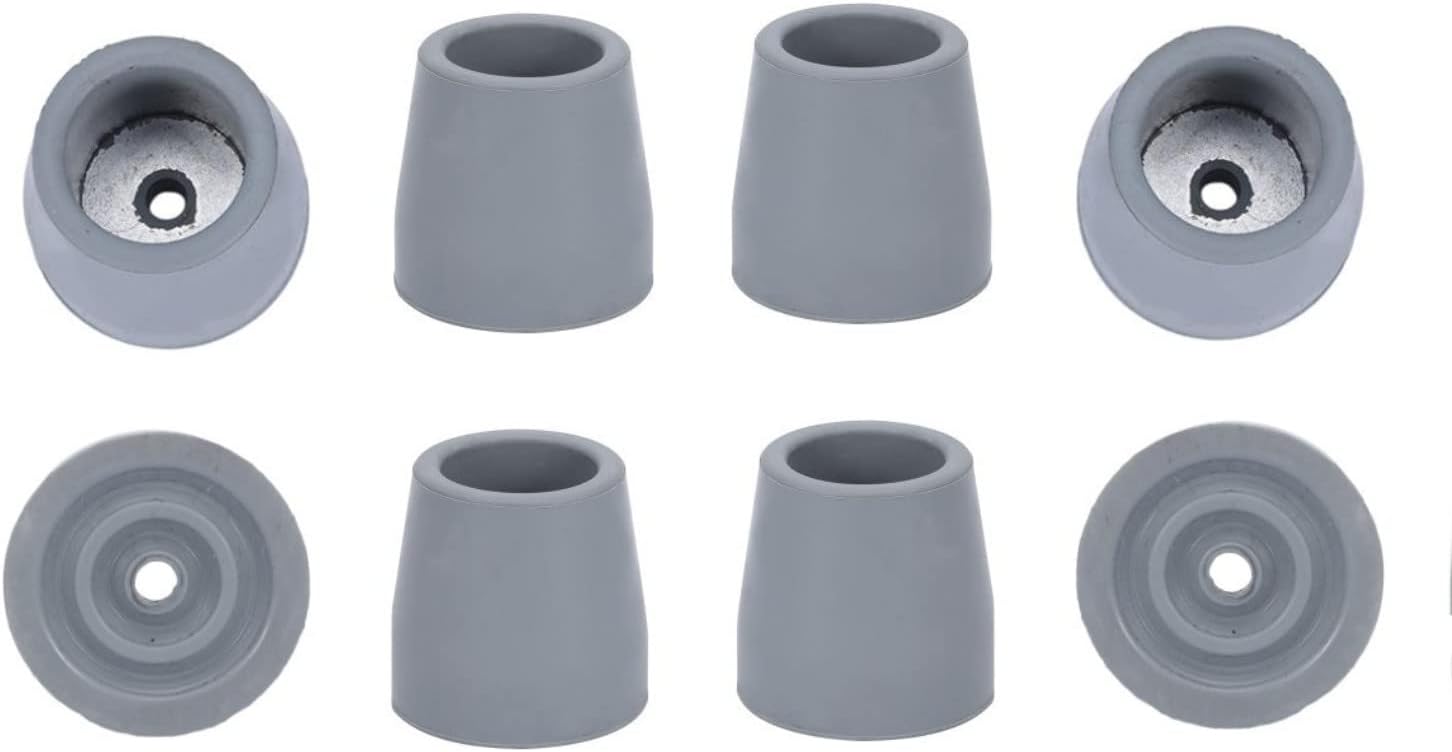 8 Pack Rubber Walker Feet Replacement, Cane Tips 1'' Heavy