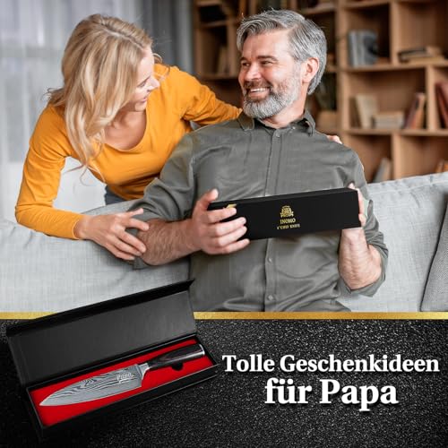 INOMO Geschenke für Papa, Küchenmesser Papa Geschenk, Ostergeschenke Erwachsene, Kochmesser Geburtstagsgeschenk für Männer, Chefmesser Fleischmesser, Männergeschenke für Geburtstag, Geschenk für Ihn